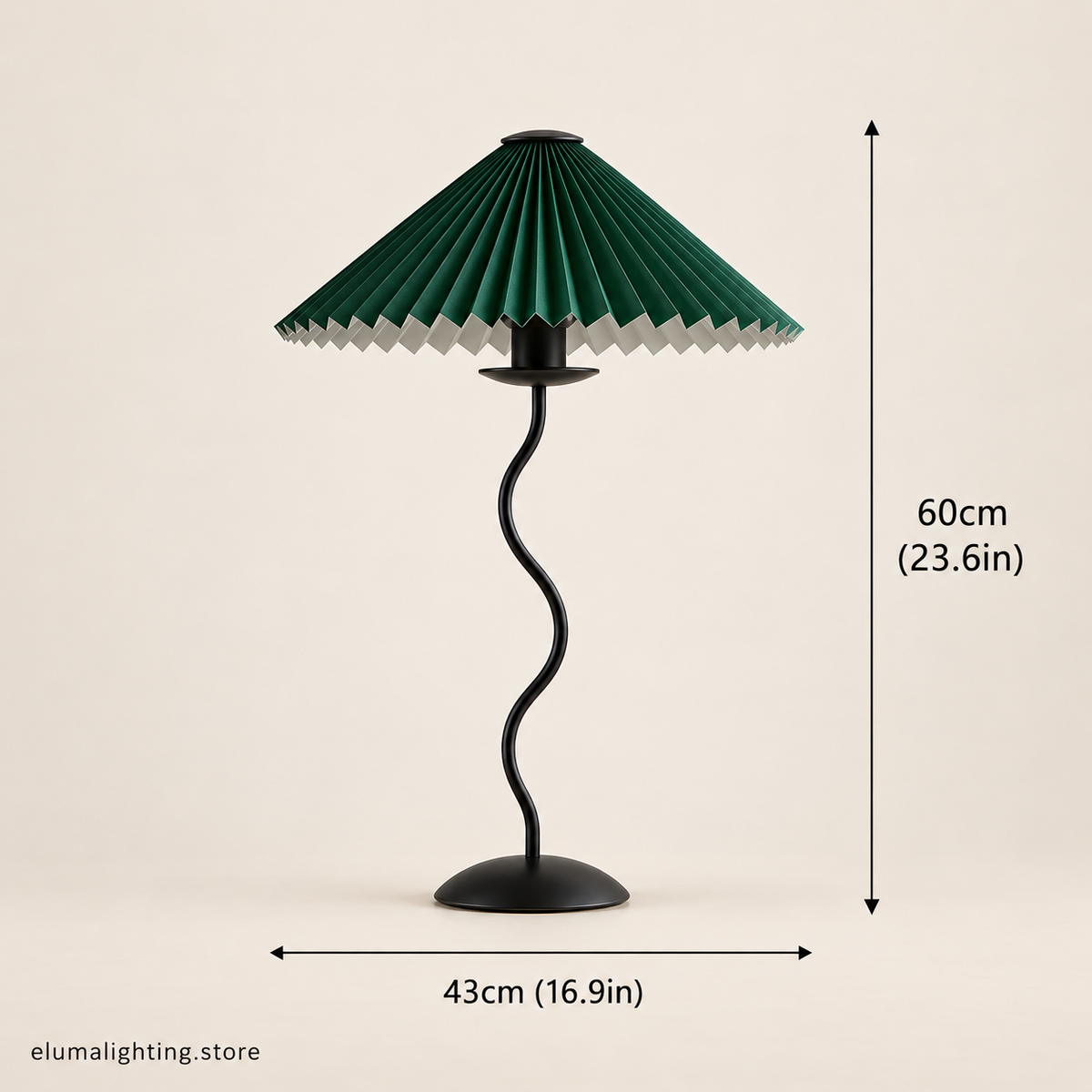 Pleated Floor Lamp - Minimalist Fabric Shade Standing Light for Living Room & Bedroom