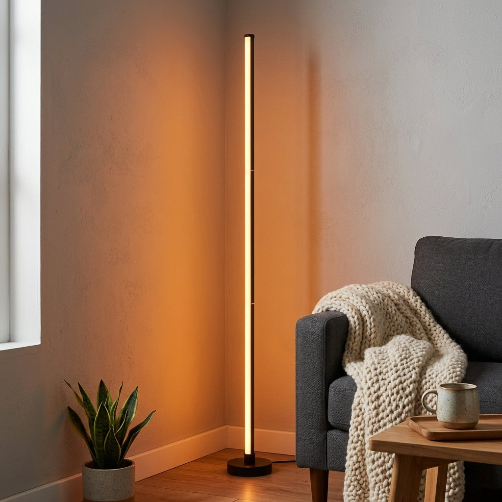 RGB Corner Floor Lamp - App & Remote Dimmable Ambient LED Light