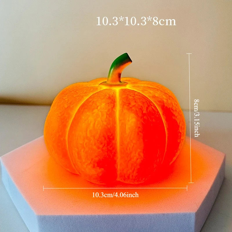 Pumpkin LED Night Light - Warm White Rechargeable Halloween Lantern