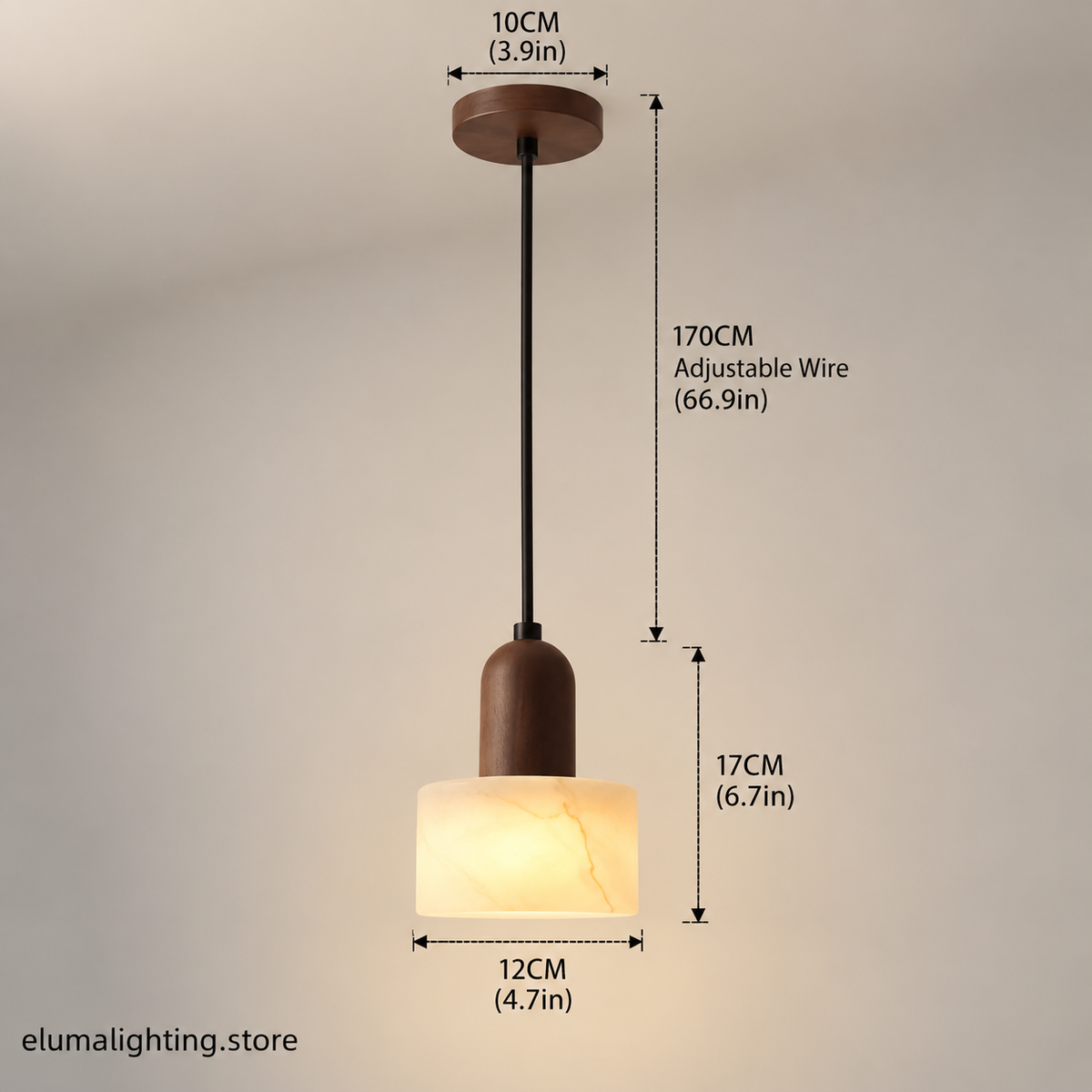 Luxury Wabi-Sabi Pendant Light - Marble, Jade & Stone Lamp for Dining & Kitchen Island