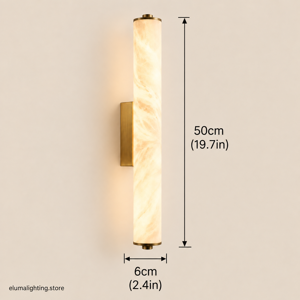 Marble & Copper Wall Lamp - Modern LED Sconce for Hallway, Bedside & Staircase