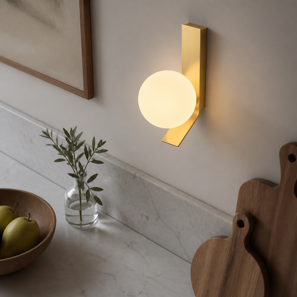 Modern Glass Wall Lamp - Single or Double Head LED Sconce for Hallway & Headboard