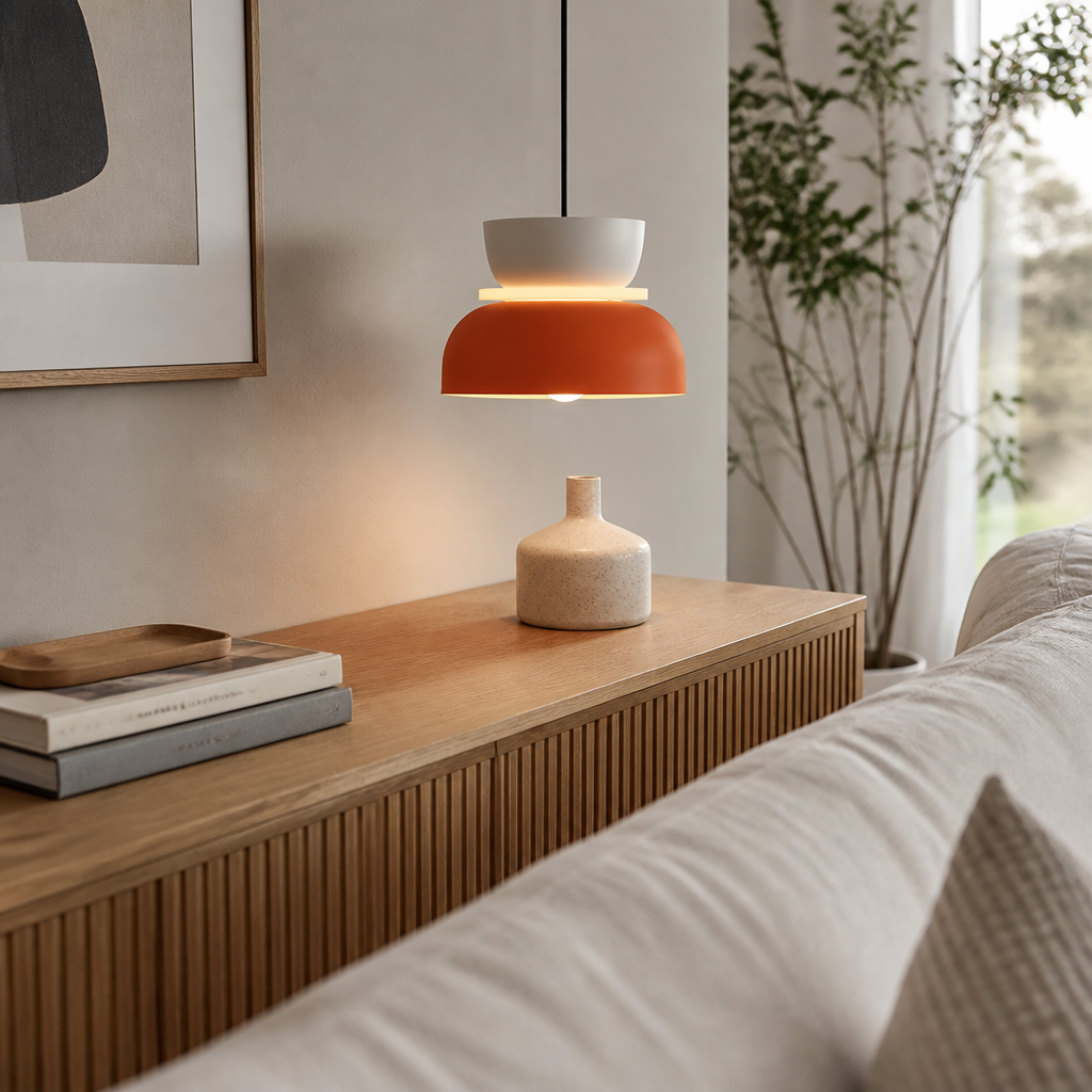 Macaron Modern Pendant Light - Colorful Dome Shade for Kitchen Island, Dining & Bedside