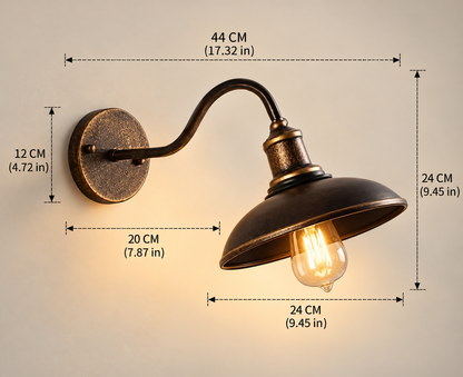 Retro IP65 Outdoor Wall Lantern - E27 Black or Gold Bronze Porch Light for Garden