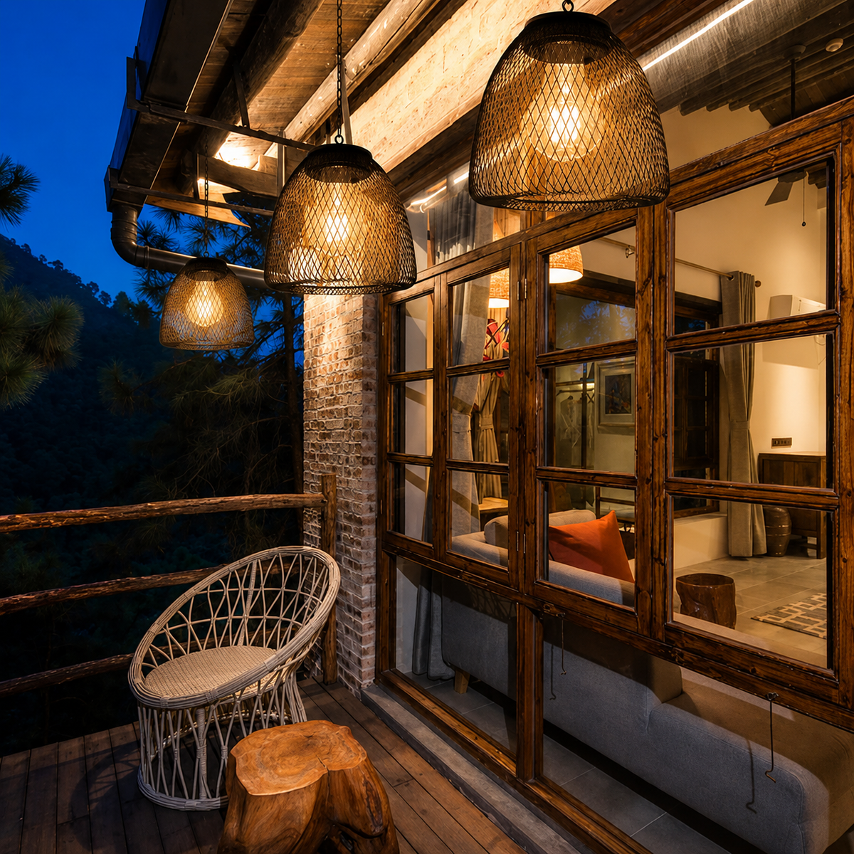 Solar Bamboo Hanging Lantern product image