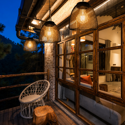 Solar Bamboo Hanging Lantern product image