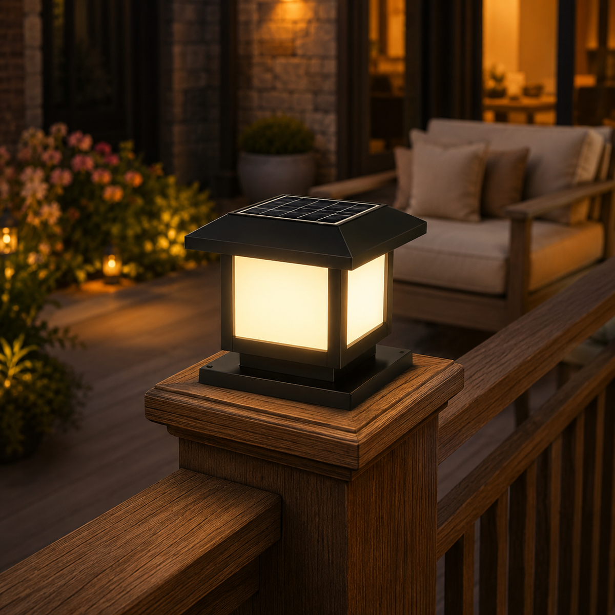 Solar Pillar Lights - IP65 Waterproof ABS and Acrylic Column Lights with Remote, Four Colour or RGB Modes, 15cm, 20cm and 25cm Sizes