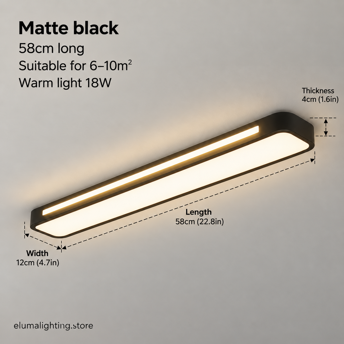 Long Corridor Ceiling Light - Nordic Linear LED Bar for Hallway, Porch & Balcony