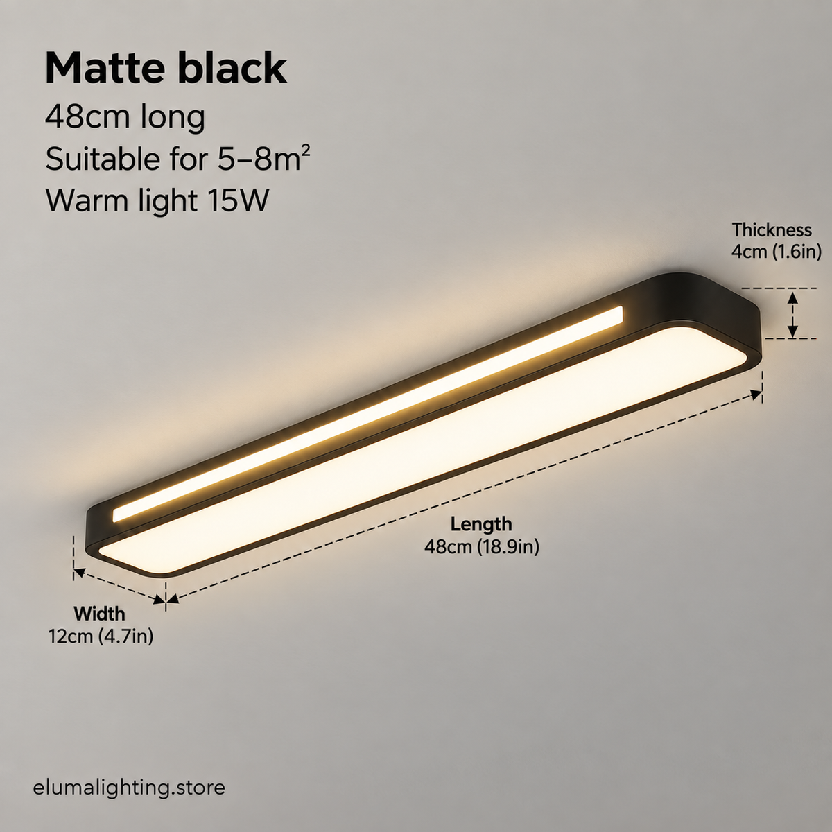 Long Corridor Ceiling Light - Nordic Linear LED Bar for Hallway, Porch & Balcony
