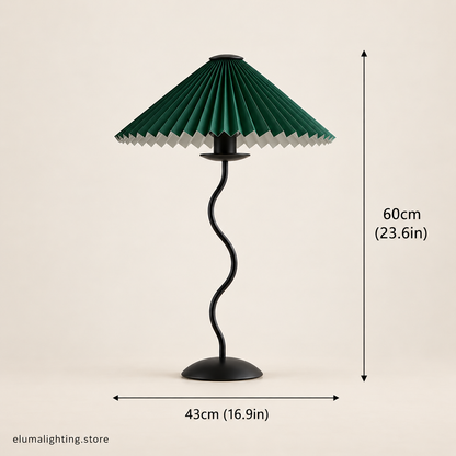 Pleated Floor Lamp - Minimalist Fabric Shade Standing Light for Living Room & Bedroom