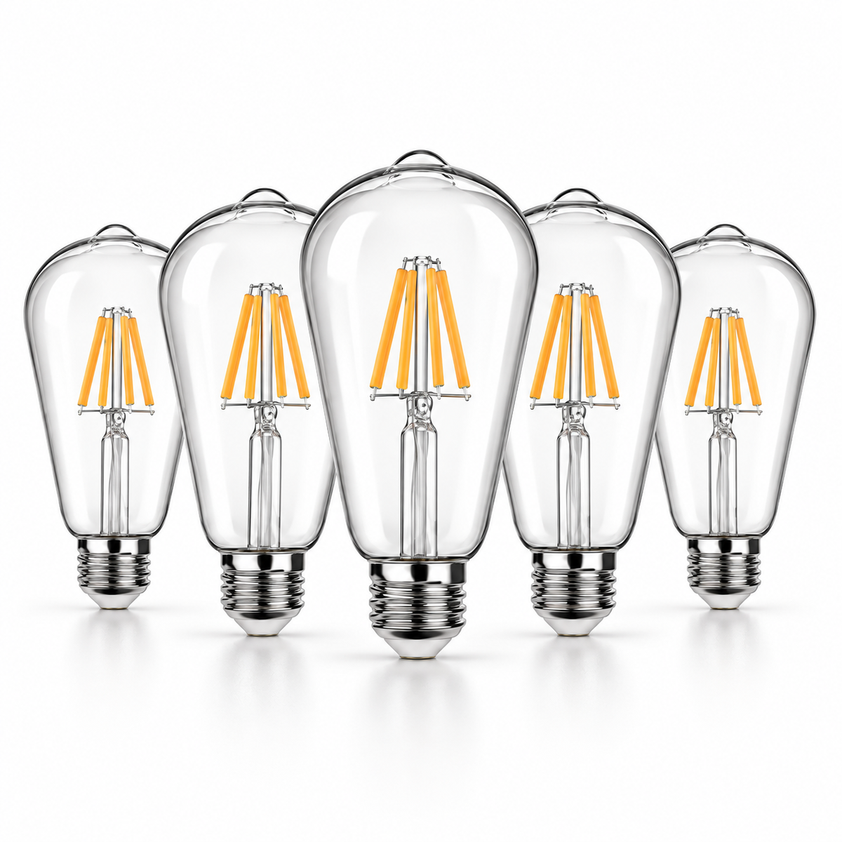 6 Pack Edison LED Bulbs - E26 Warm White