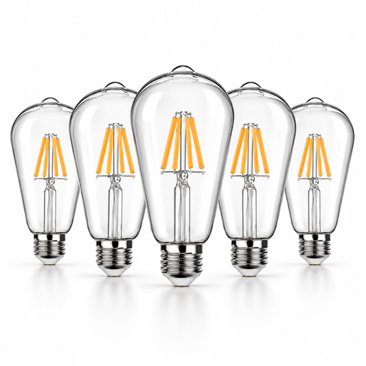 6 Pack Edison LED Bulbs - E26 Warm White