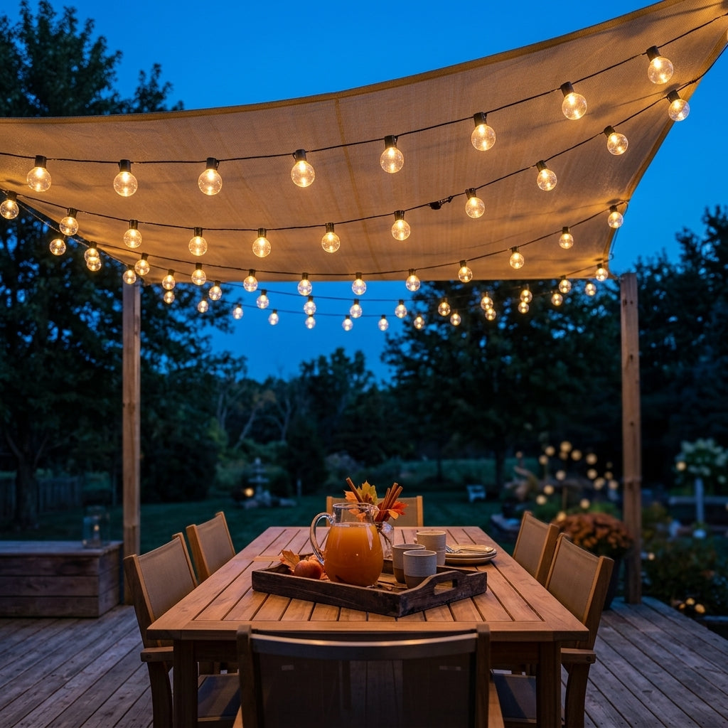G40 Solar String Lights - IP55 Globe Garden & Patio Lights