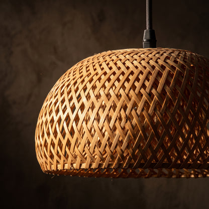 Bamboo Lantern Pendant Light - Hand Woven Rattan