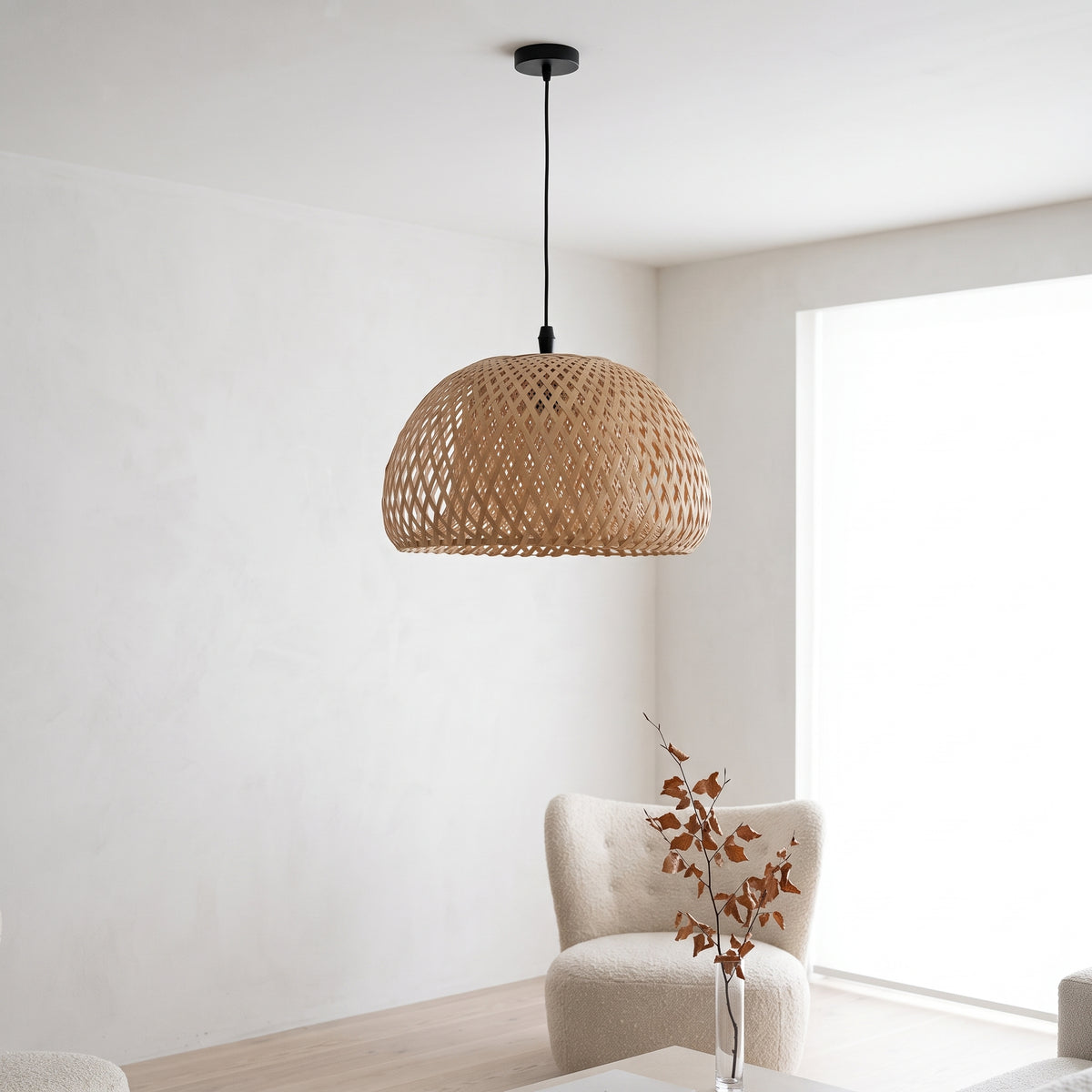 Bamboo Lantern Pendant Light - Hand Woven Rattan