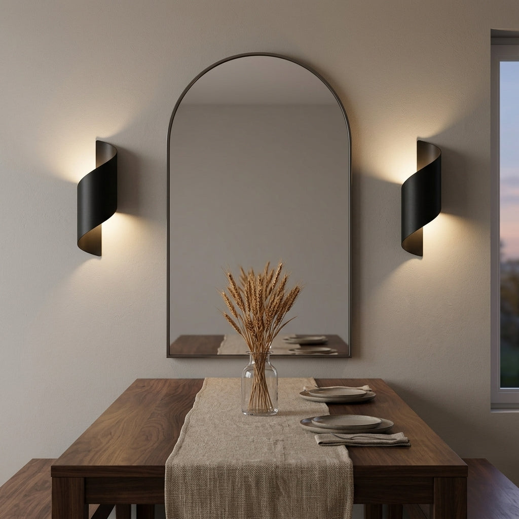 Spiral LED Wall Light - 10W IP65 Up & Down Outdoor Sconce