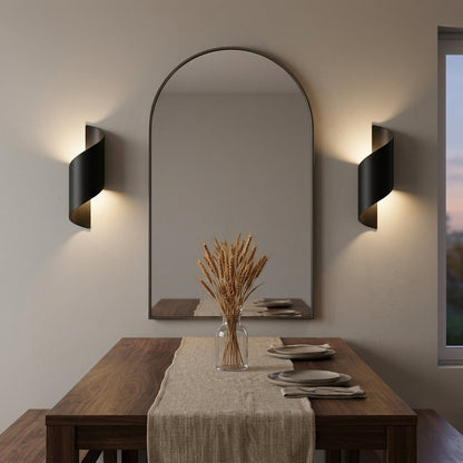 Spiral LED Wall Light - 10W IP65 Up & Down Outdoor Sconce