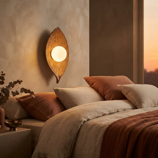 Vintage LED Leaf Wall Sconce Bra Lamp