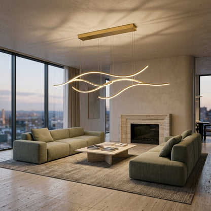Tree Branch Chandelier - Gold or Black Aluminum Flush Ceiling Light for Dining Room