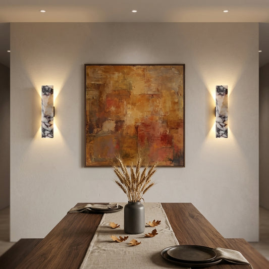 LED Stone Effect Outdoor Wall Light - 32cm Warm White Exterior Wall Lamp for Villa Porches, Garden Walls, Courtyards and Garage Entrances