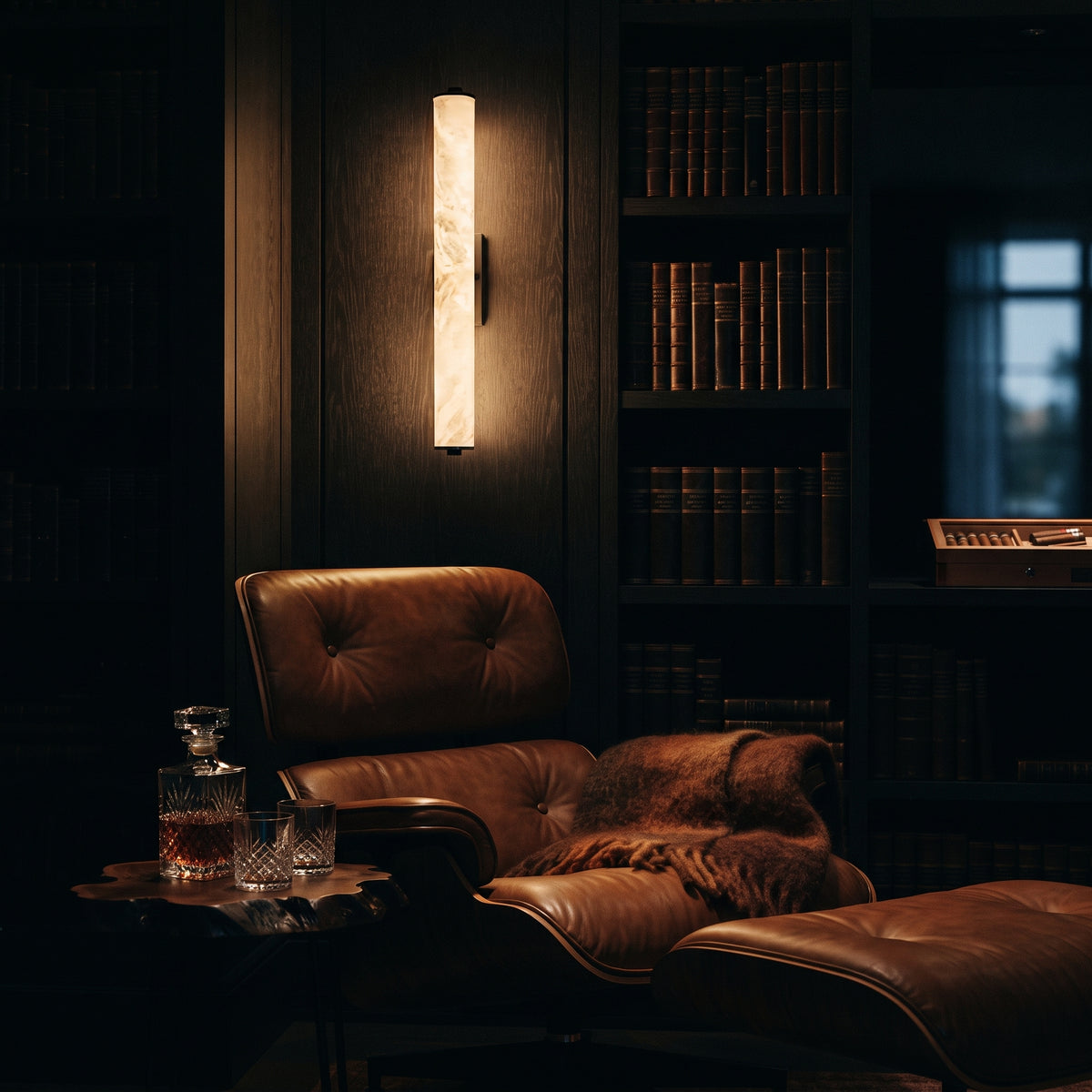 Marble & Copper Wall Lamp - Modern LED Sconce for Hallway, Bedside & Staircase
