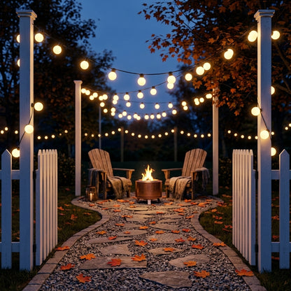G40 Solar String Lights - IP55 Globe Garden & Patio Lights
