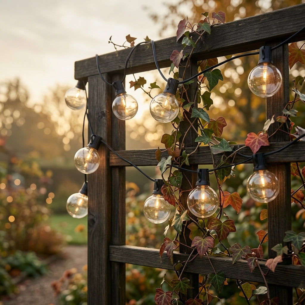 G40 Solar String Lights - IP55 Globe Garden & Patio Lights