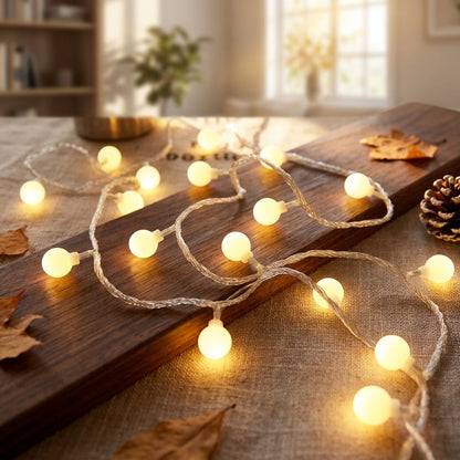 Globe LED String Lights - Bendable USB or Battery Fairy Lights for Bedroom & Patio