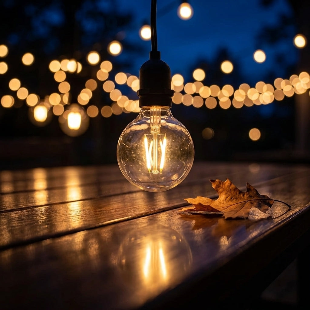 G40 Solar String Lights - IP55 Globe Garden & Patio Lights
