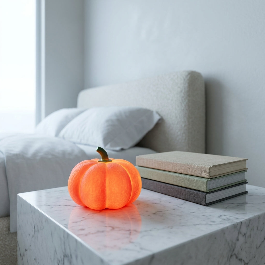 Pumpkin LED Night Light - Warm White Rechargeable Halloween Lantern