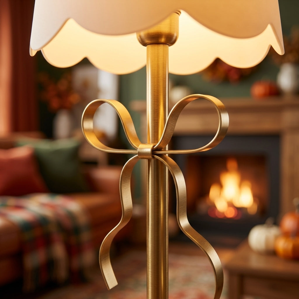 Cordless Bow Table Lamp - Rechargeable Touch Dimming Bedside Lamp