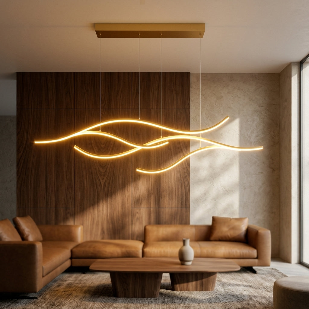 Tree Branch Chandelier - Gold or Black Aluminum Flush Ceiling Light for Dining Room