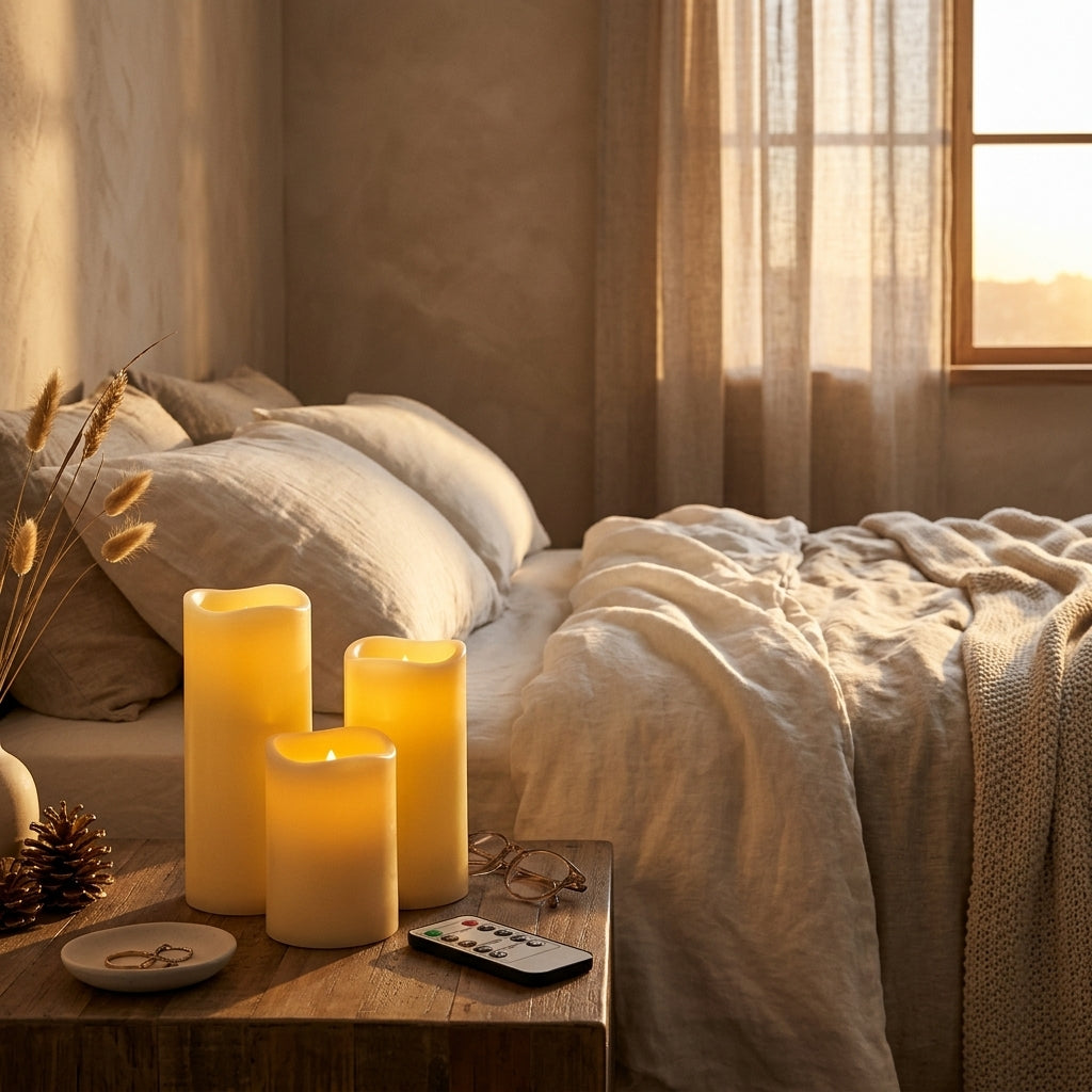 Flameless LED Candles with Remote - Flickering Waterproof Candles with Timer for Weddings