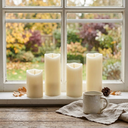 Flameless LED Candles with Remote - Flickering Waterproof Candles with Timer for Weddings