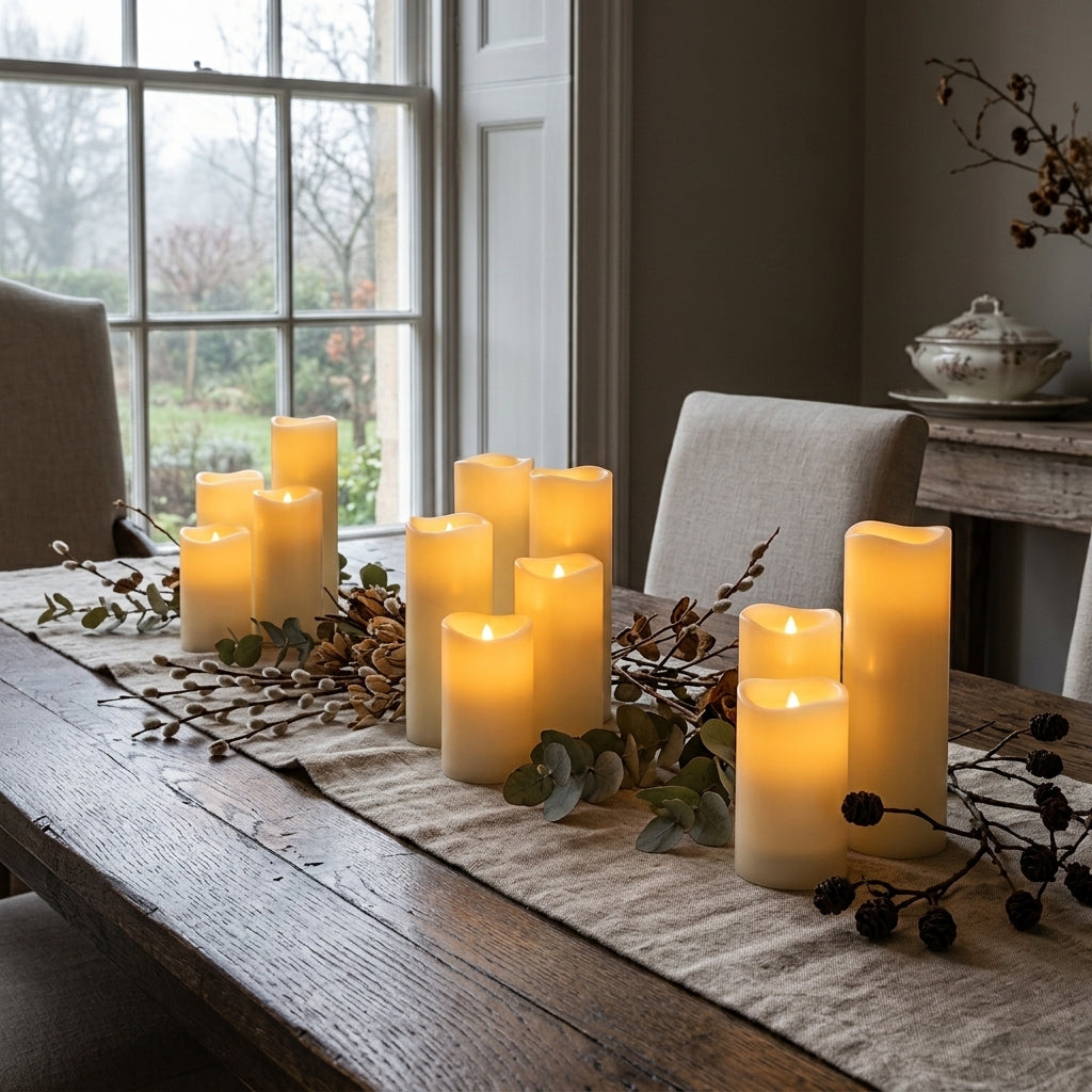 Flameless LED Candles with Remote - Flickering Waterproof Candles with Timer for Weddings