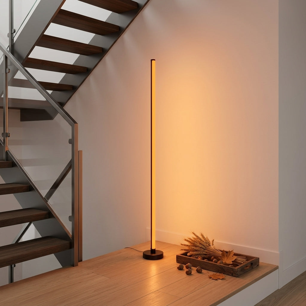 RGB Corner Floor Lamp - App & Remote Dimmable Ambient LED Light