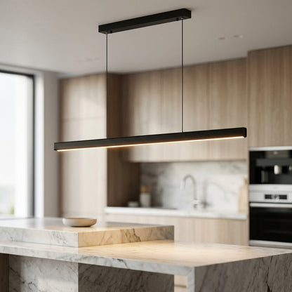 Nordic Minimalist Chandelier - Linear LED Pendant Light for Dining Room & Kitchen Island