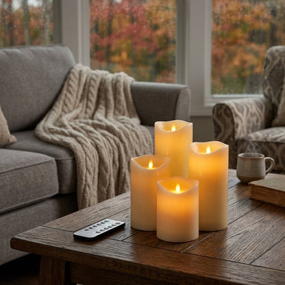 Flameless LED Candles with Remote - Flickering Waterproof Candles with Timer for Weddings