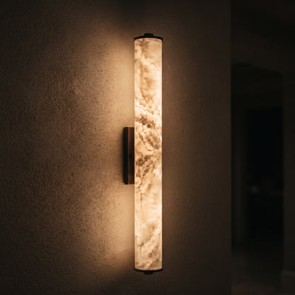 Marble & Copper Wall Lamp - Modern LED Sconce for Hallway, Bedside & Staircase