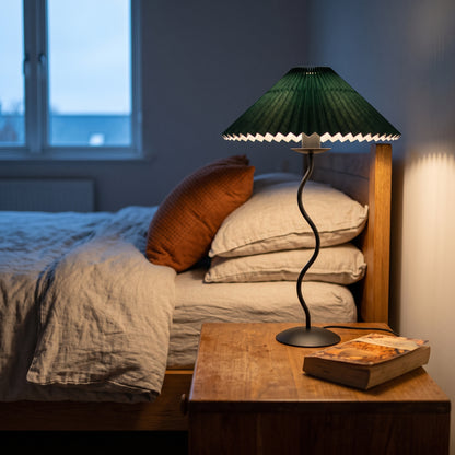 Pleated Floor Lamp - Minimalist Fabric Shade Standing Light for Living Room & Bedroom