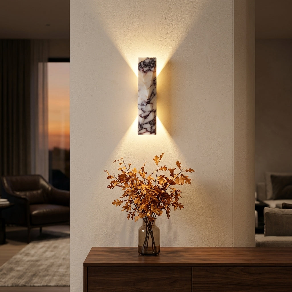LED Stone Effect Outdoor Wall Light - 32cm Warm White Exterior Wall Lamp for Villa Porches, Garden Walls, Courtyards and Garage Entrances