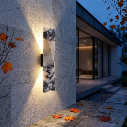 LED Stone Effect Outdoor Wall Light - 32cm Warm White Exterior Wall Lamp for Villa Porches, Garden Walls, Courtyards and Garage Entrances