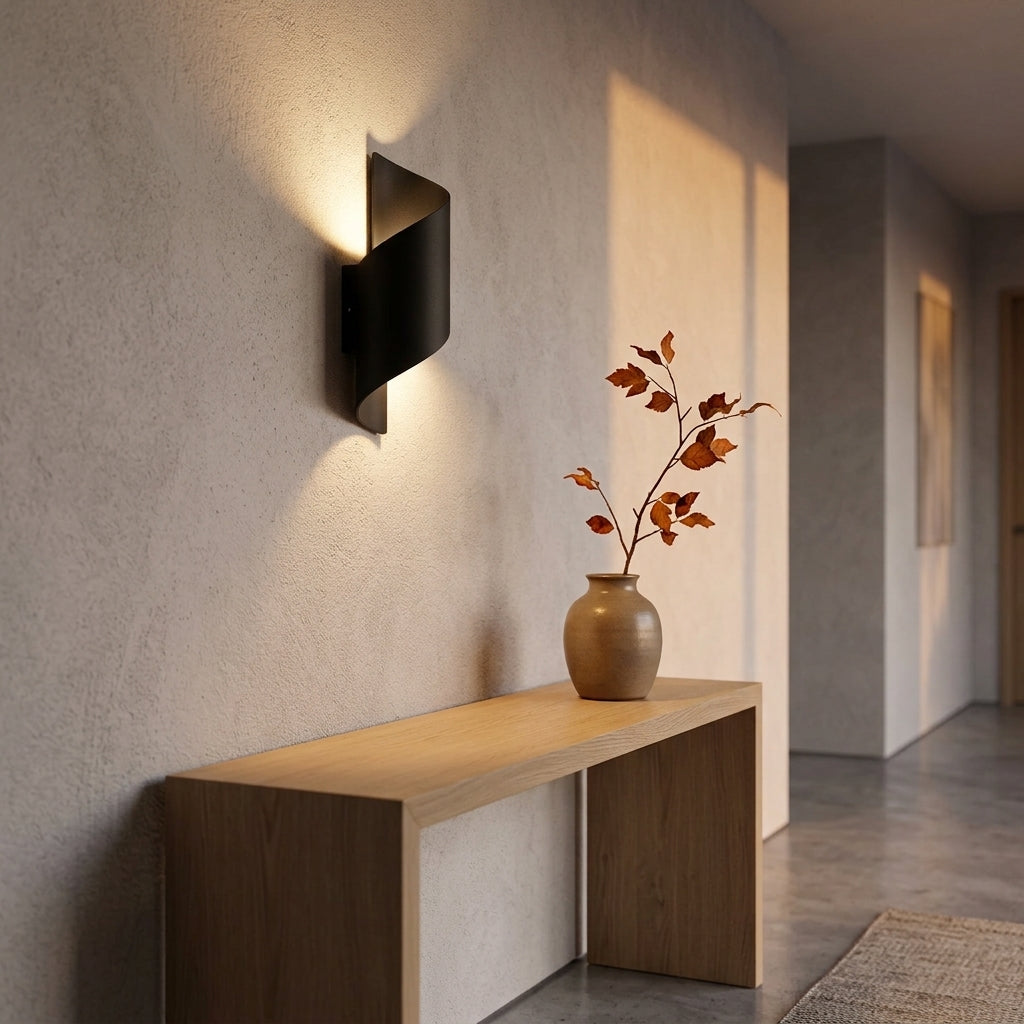 Spiral LED Wall Light - 10W IP65 Up & Down Outdoor Sconce