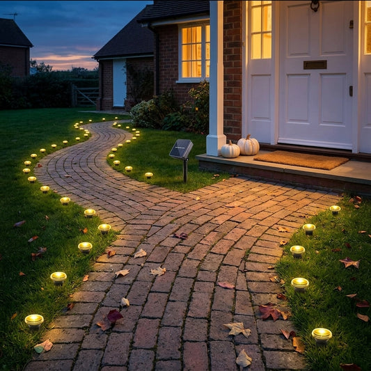 Solar LED Garden Lights - Waterproof Lawn Light with 8 Modes for Pathway, Yard & Camping