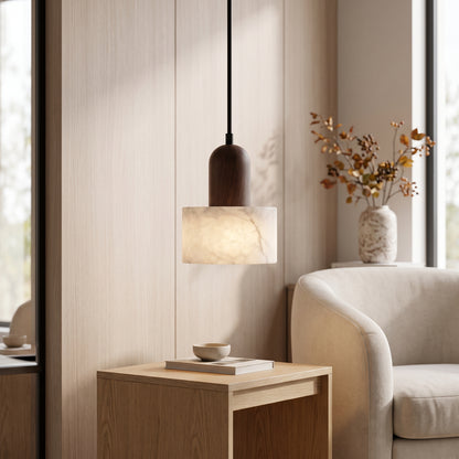 Luxury Wabi-Sabi Pendant Light - Marble, Jade & Stone Lamp for Dining & Kitchen Island