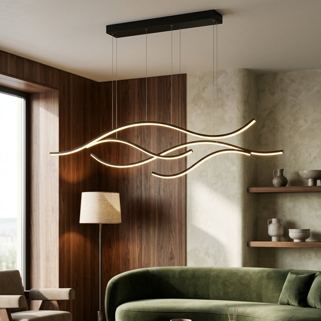 Tree Branch Chandelier - Gold or Black Aluminum Flush Ceiling Light for Dining Room