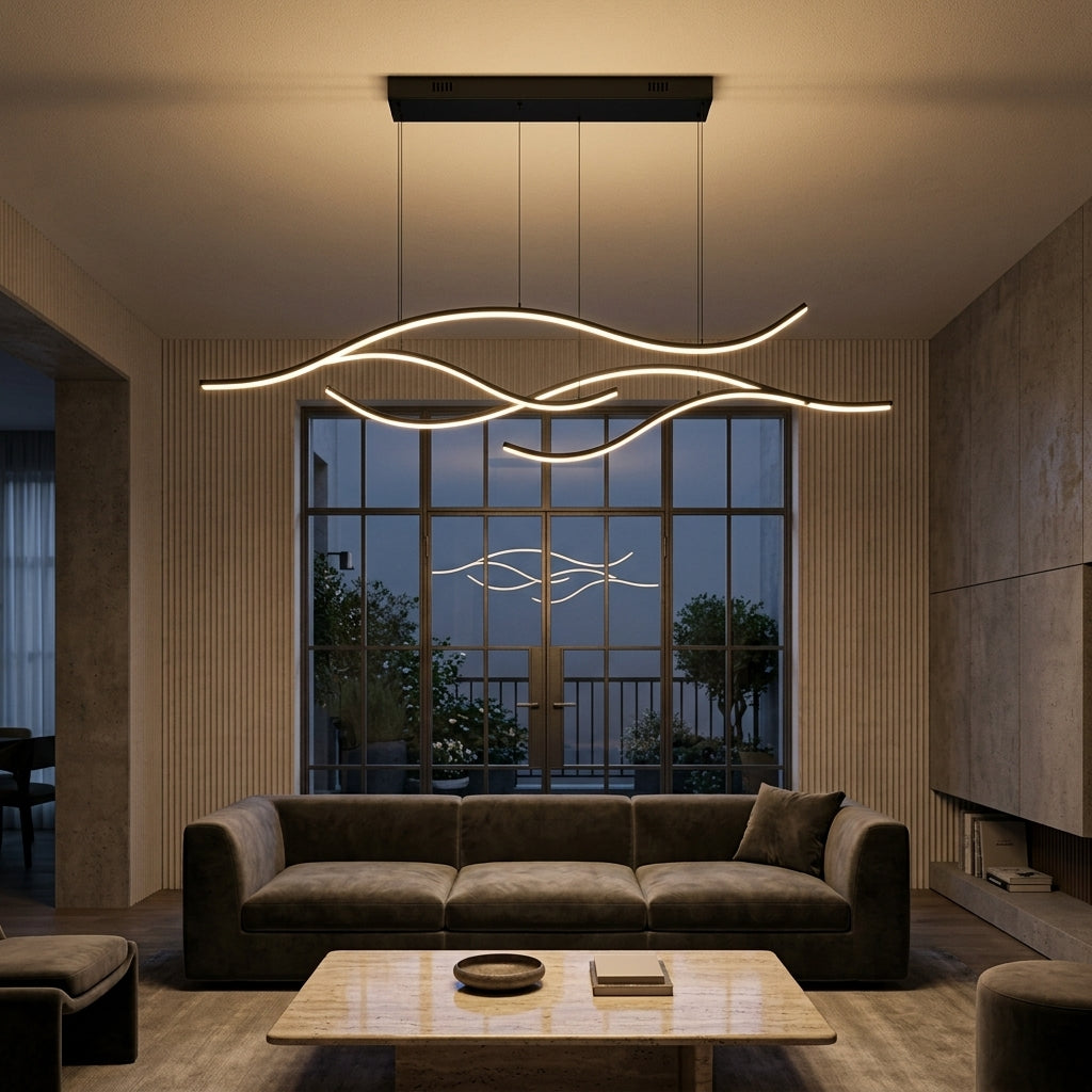 Tree Branch Chandelier - Gold or Black Aluminum Flush Ceiling Light for Dining Room