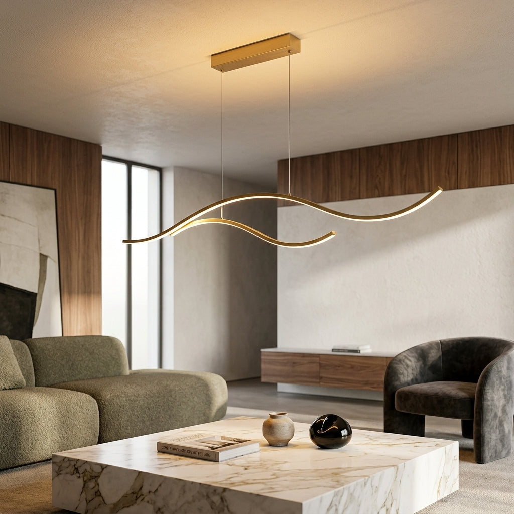 Tree Branch Chandelier - Gold or Black Aluminum Flush Ceiling Light for Dining Room