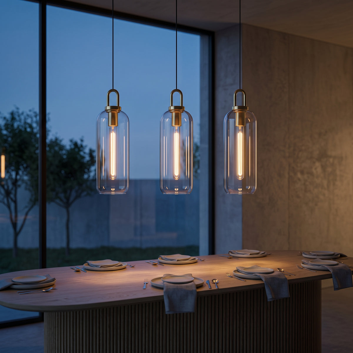 Smoked Glass Pendant Light - Industrial Globe Lamp