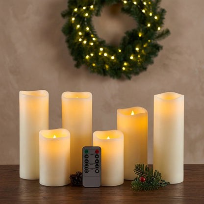 Flameless LED Candles with Remote - Flickering Waterproof Candles with Timer for Weddings